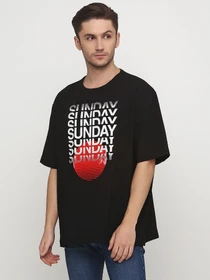 Футболки и поло H&M модель 6567099RP2_черный с принтом Фото