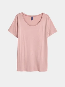 Футболки и поло H&M модель 5141796RP2_темно-розовая пудра Фото