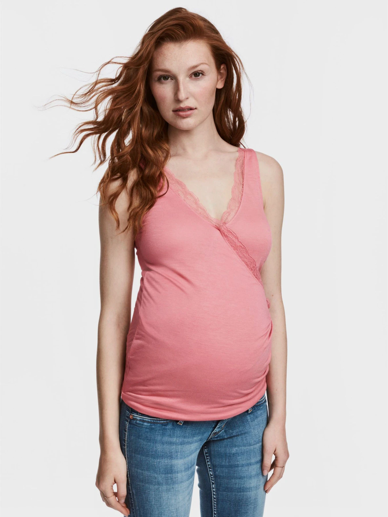 Футболки и поло H&M модель 5548355RP21_винтажный-розовый Фото