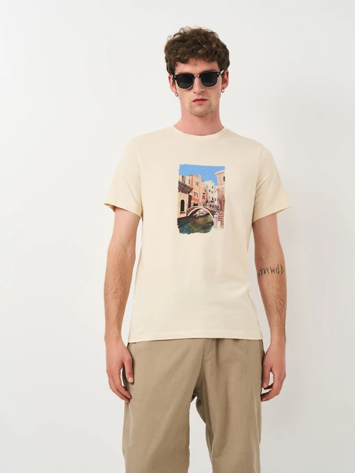 Футболки и поло H&M модель 1036336arl_Светло-бежевый Фото