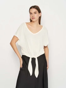Футболки и поло H&M модель 8450311wer_Молочный Фото