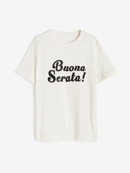 Футболки и поло H&M модель 10566337wer_Молочный Фото