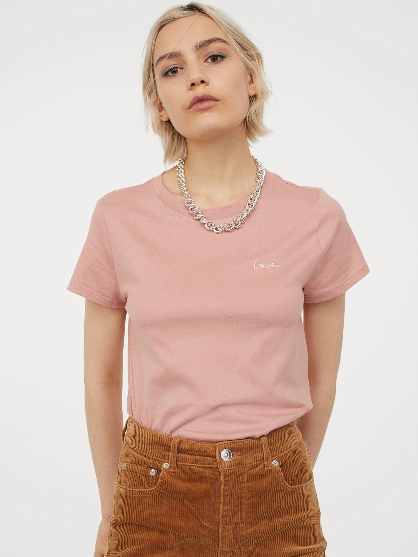 Футболки и поло H&M модель 7174902wer_Пудровый Фото