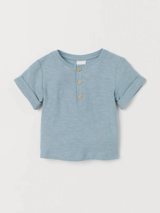 Футболки и поло H&M модель 7250381kwer_Светло-бирюзовый Фото