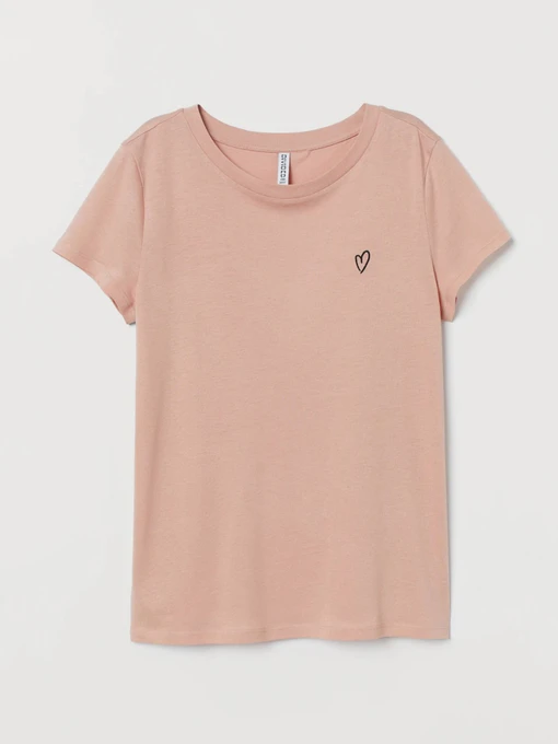 Футболки и поло H&M модель 7174900wer_Пудровый Фото