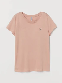 Футболки и поло H&M модель 7174900wer_Пудровый Фото