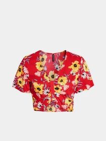 Футболки и поло H&M модель 5024245RP1_красный цветы Фото