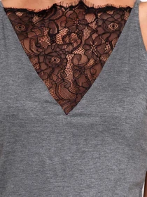 Футболки и поло H&M модель 4286404RP2_темно-серый меланж Фото