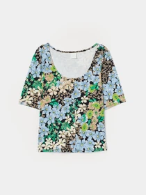Футболки и поло H&M модель 8323591sm_комбинированный цветы Фото