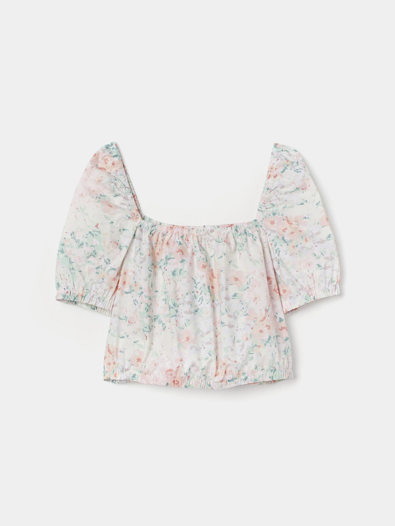 Футболки и поло H&M модель 8502441sm_пудрово-зеленый цветы Фото