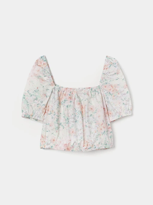 Футболки и поло H&M модель 8502441sm_пудрово-зеленый цветы Фото