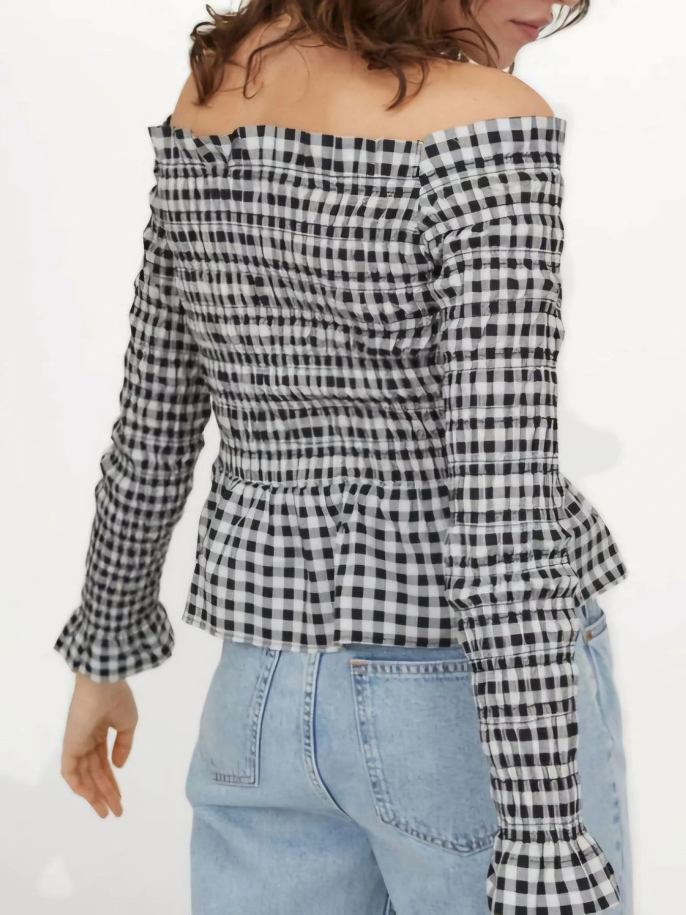 Рубашки H&M модель 9481243wer_Черно-белый Фото