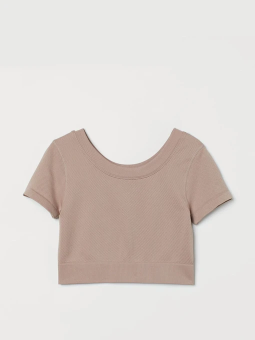 Футболки и поло H&M модель 9242843wer_Пудровый Фото