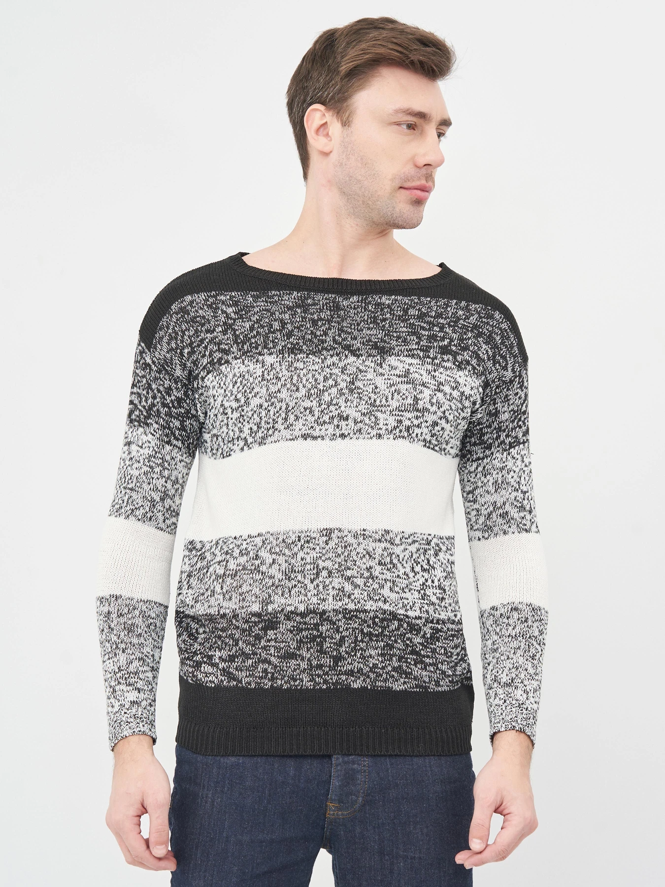 Худи и свитшоты H&M модель 1102020wt_черно-белый мергель Фото