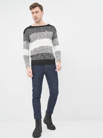 Худи и свитшоты H&M модель 1102020wt_черно-белый мергель Фото