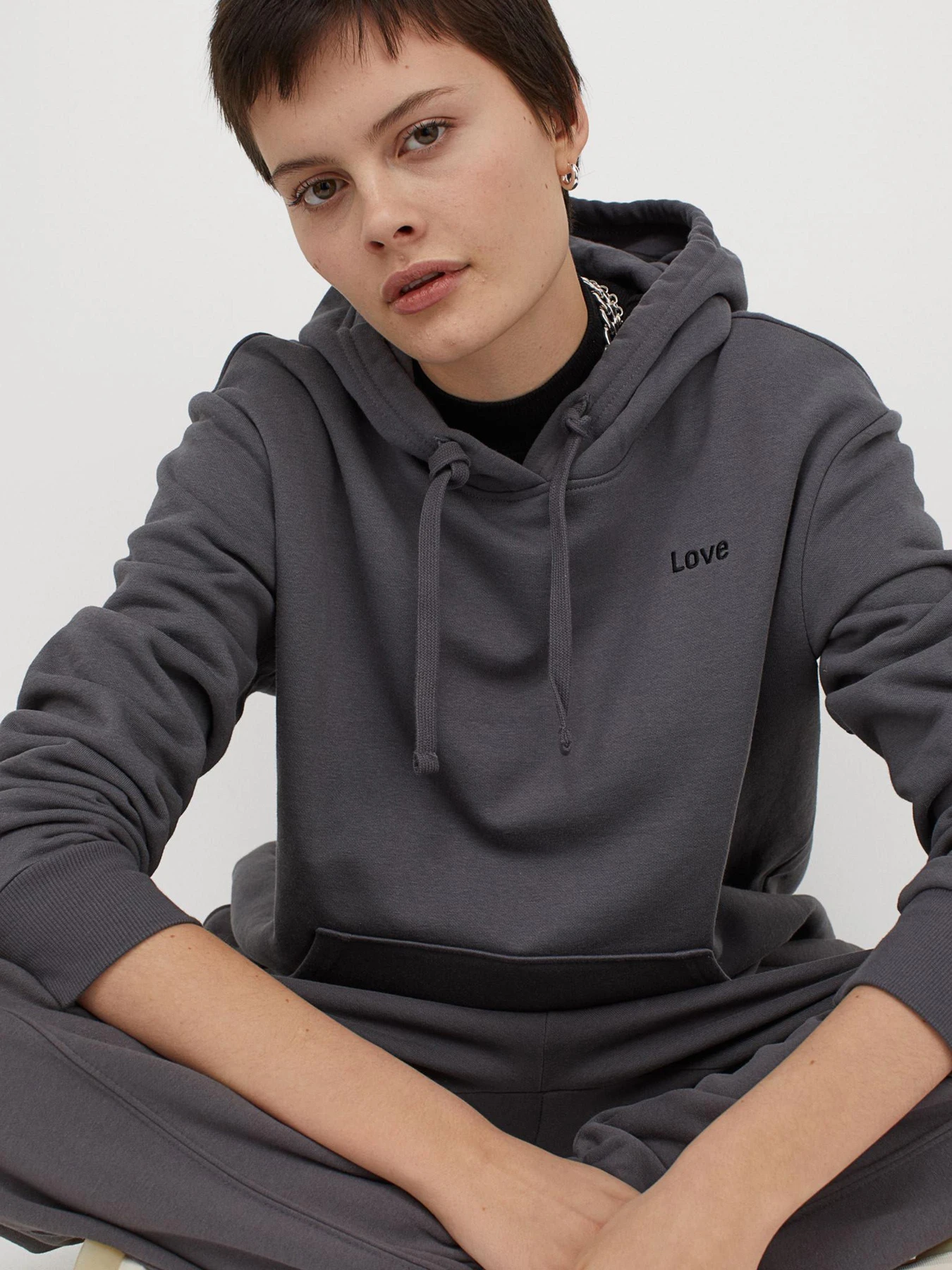 Худі та світшоти H&M модель 7156242dm_Темно-серый Фото