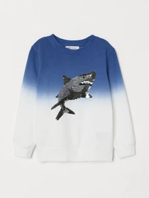 Худи и свитшоты H&M модель 7914841kwer_Сине-белый Фото