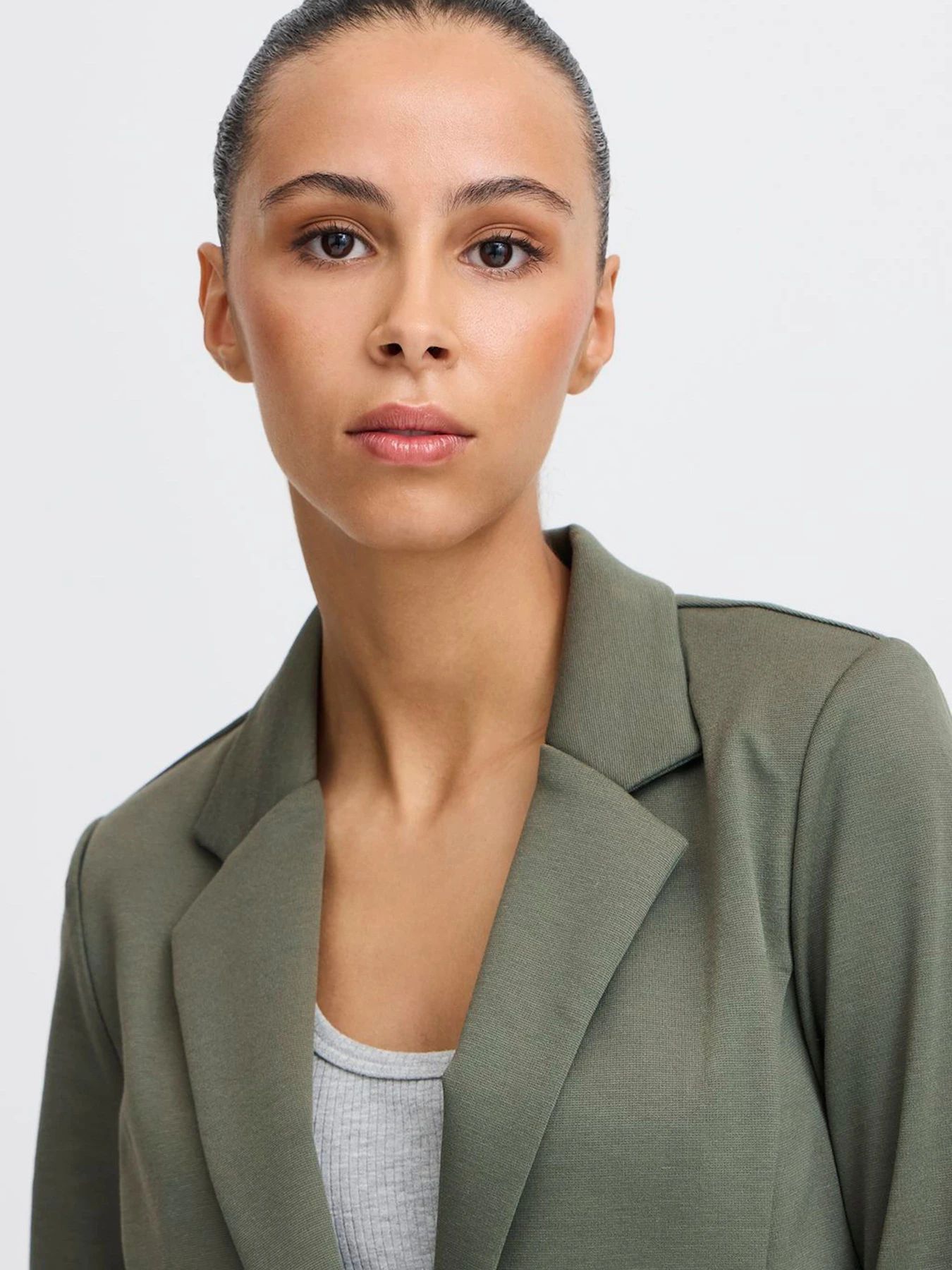 Пиджаки H&M модель 1523657wer_Зеленый приглушенный Фото