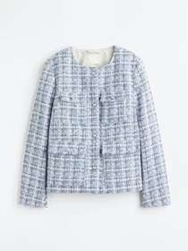 Пиджаки H&M модель 11459207wer_Бело-голубой Фото