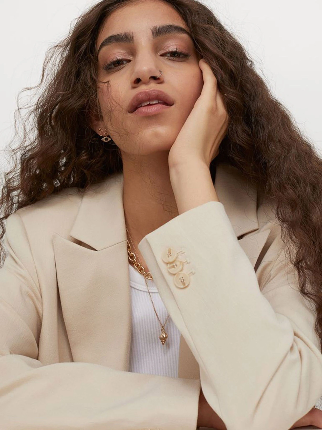 Піджаки H&M модель 9691003wer_Светло-бежевый Фото