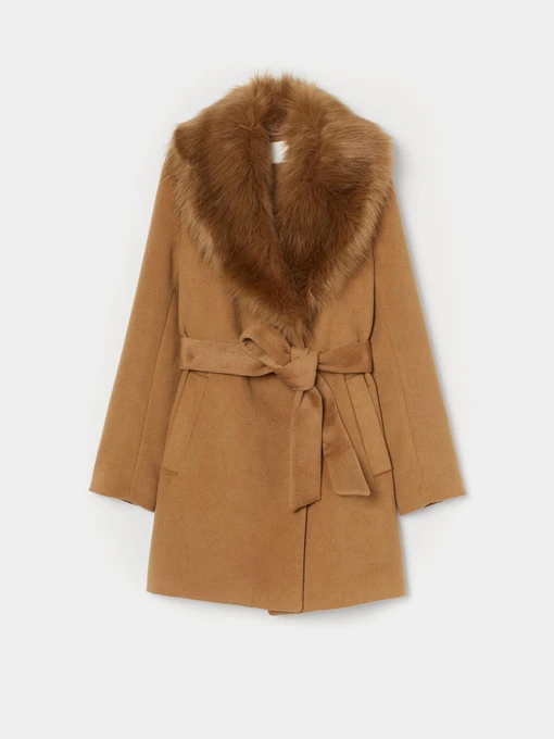 Пальто и плащи H&M модель 8813492wtr_Светло-коричневый Фото