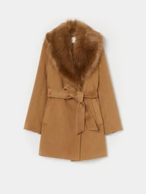 Пальта та плащі H&M модель 8813492wtr_Светло-коричневый Фото