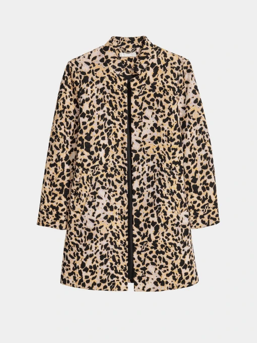 Пальто и плащи H&M модель 5625196RP12_бежево-черный леопардовый Фото