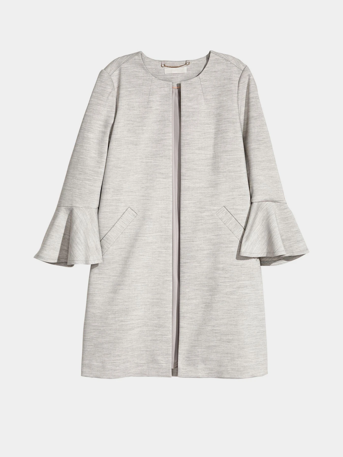 Пальта та плащі H&M модель 5068235dm_светло-серый меланж Фото