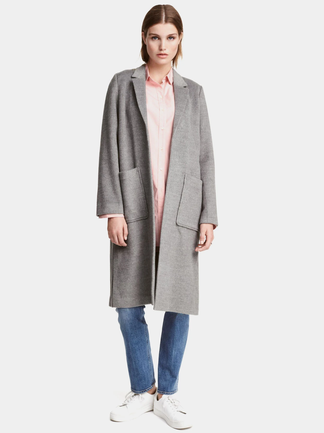 Пальта та плащі H&M модель 3901634RP6_серый Фото