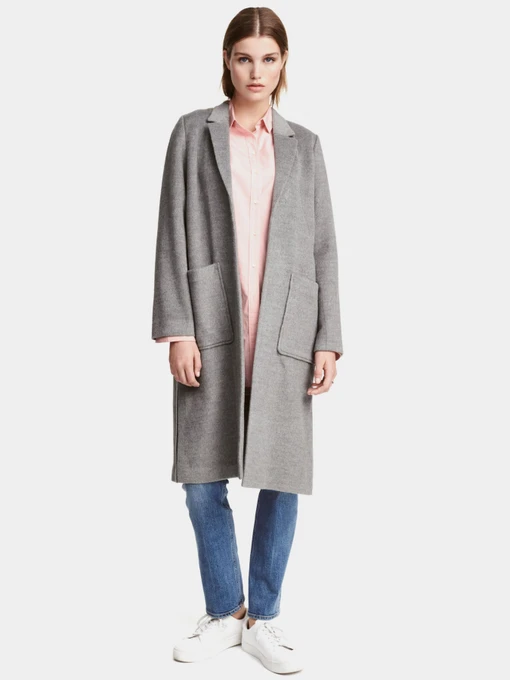 Пальто и плащи H&M модель 3901634RP6_серый Фото