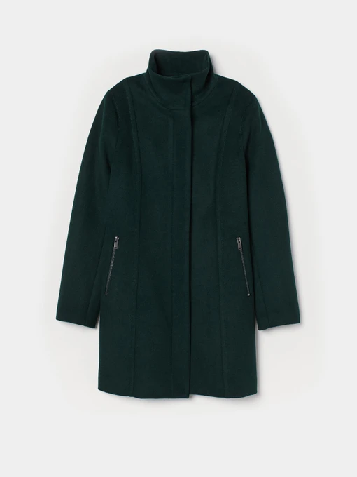 Пальто и плащи H&M модель 6617940wt_темно-зеленый Фото