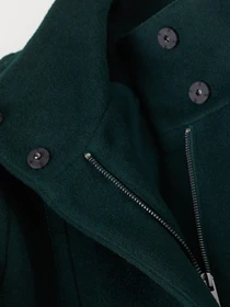 Пальта та плащі H&M модель 6617940wt_темно-зеленый Фото