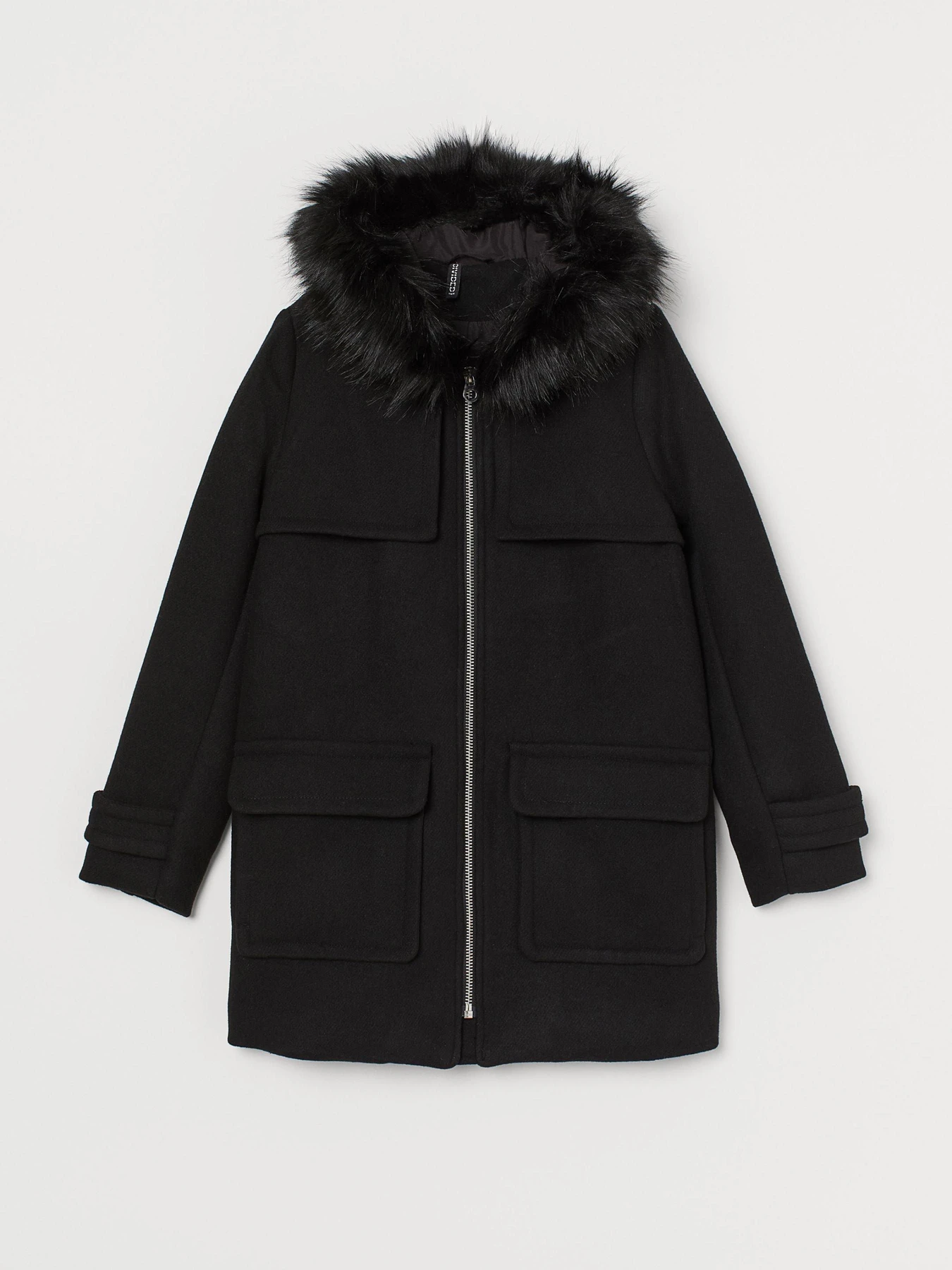 Пальта та плащі H&M модель 7604580wt_черный Фото