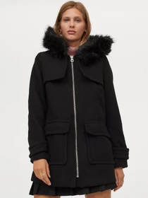 Пальта та плащі H&M модель 7604580wt_черный Фото