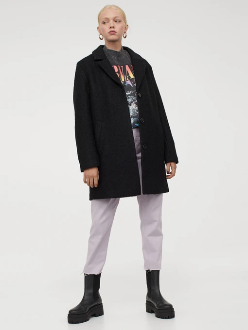 Пальто и плащи H&M модель 7402100wt_Черный Фото