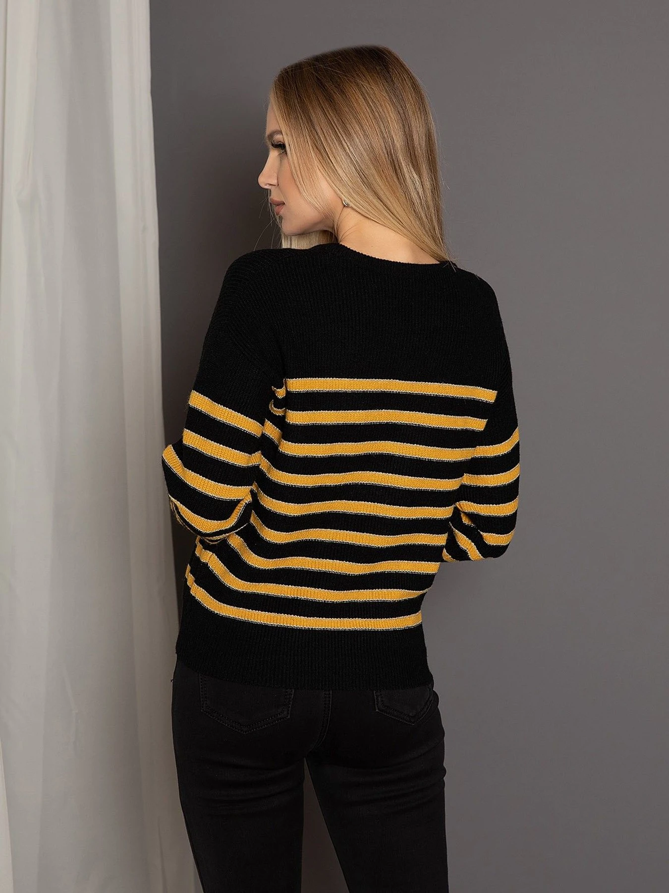 Светри та кардигани ISSA Plus модель WN20-210_blackyellow Фото