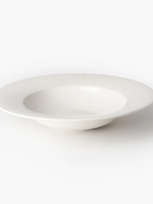 Тарелка глубокая "Луч" фарфоровая белая MBM HOME модель KP-137 WHITE Фото