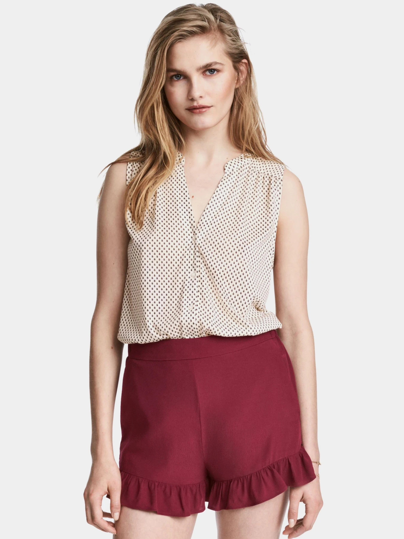 Шорти H&M модель 5124935RP12_бордовый Фото