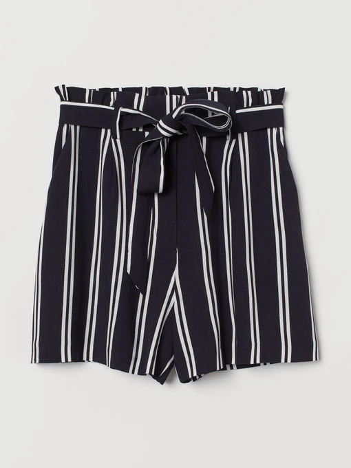 Шорти H&M модель 6567639RP7_темно-синий в полоску Фото