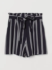 Шорти H&M модель 6567639RP7_темно-синий в полоску Фото