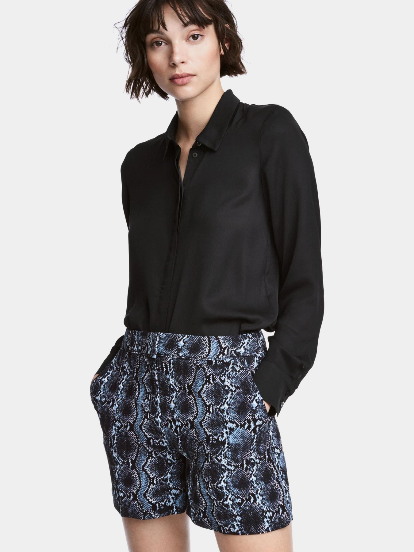 Шорты H&M модель 5267516dlog_Комбинированный Фото