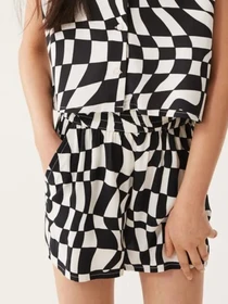 Шорти H&M модель 1044842arl_Черно-белый Фото