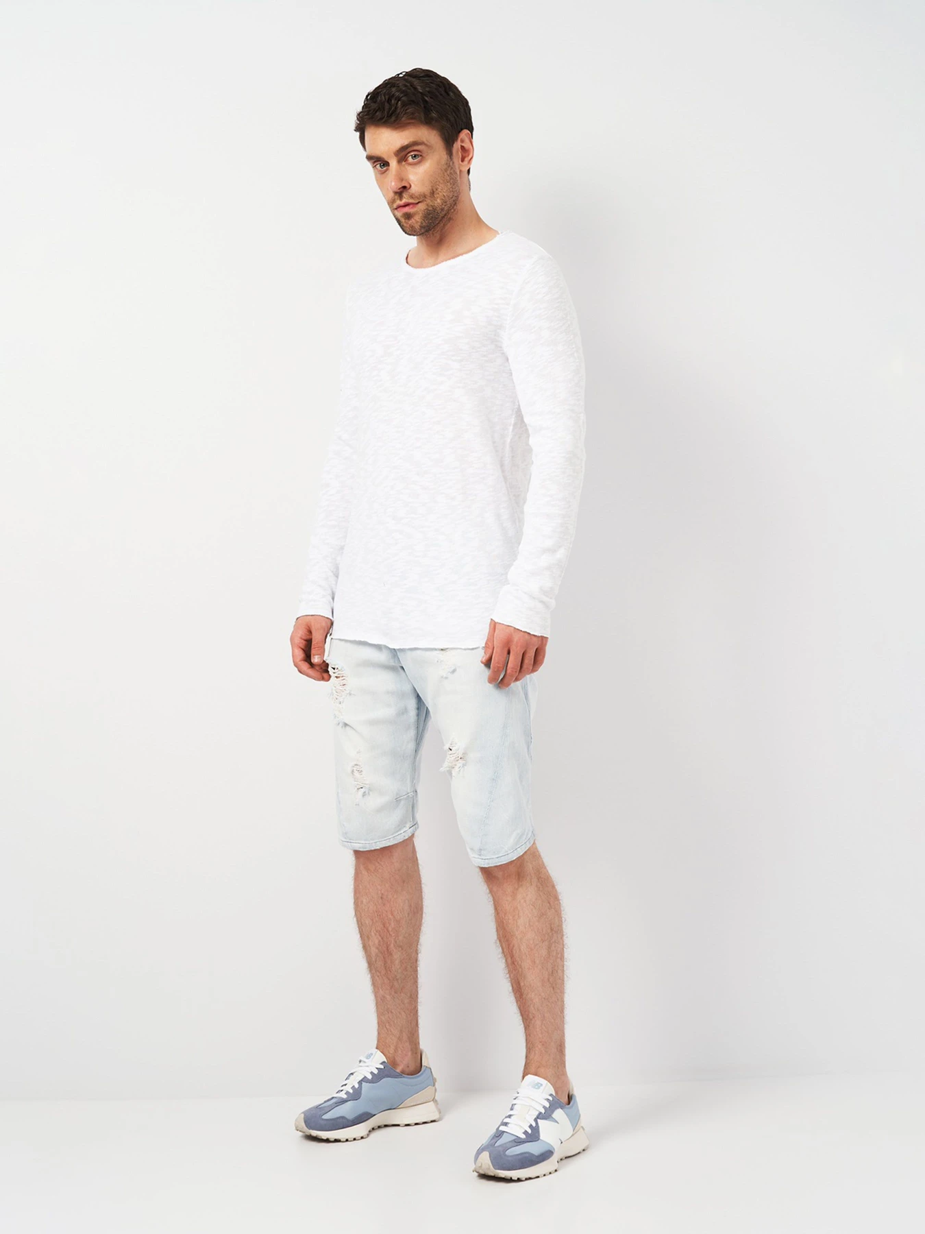 Шорты H&M модель 1002015arl_Светло-голубой Фото