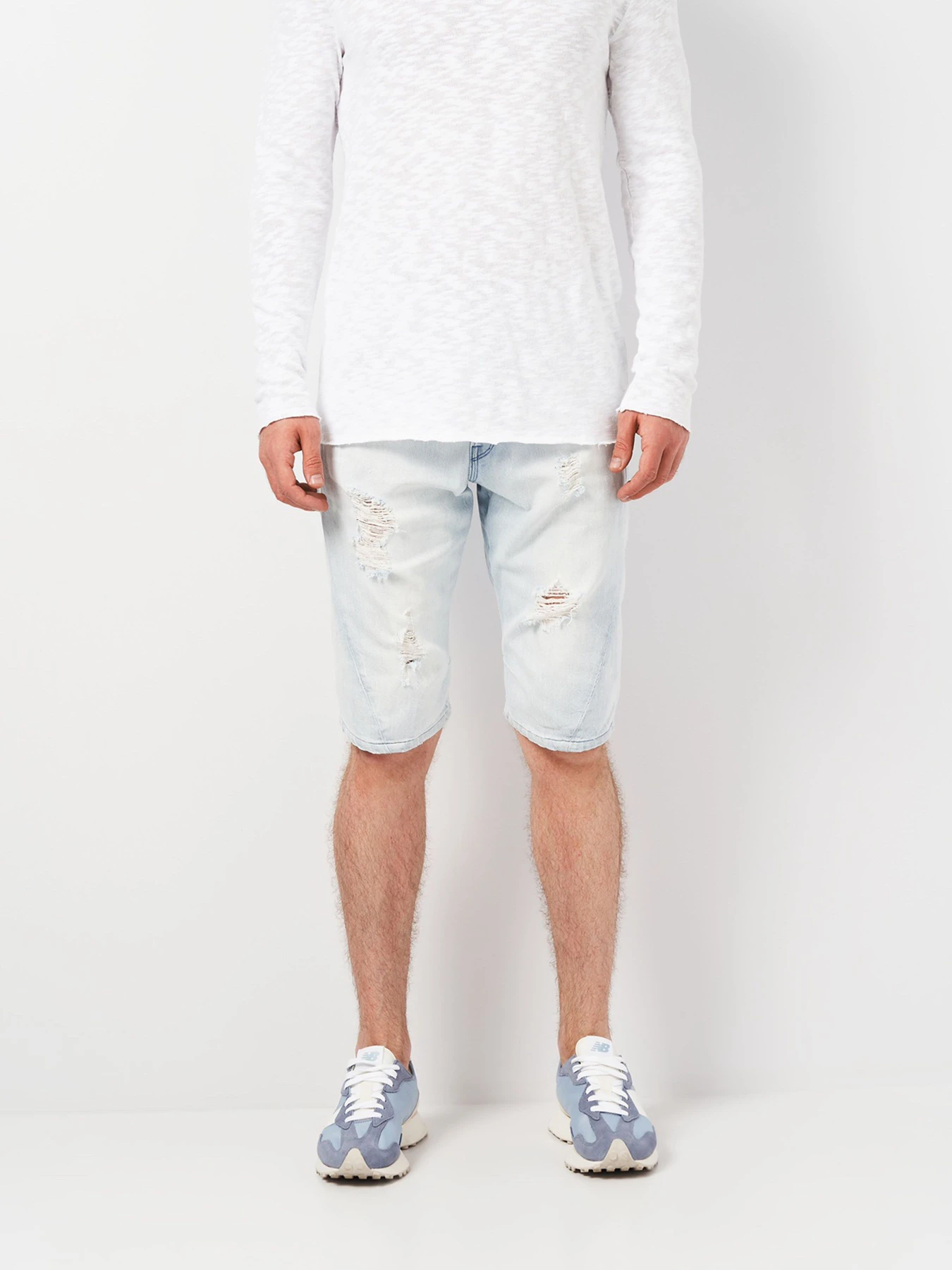 Шорты H&M модель 1002015arl_Светло-голубой Фото