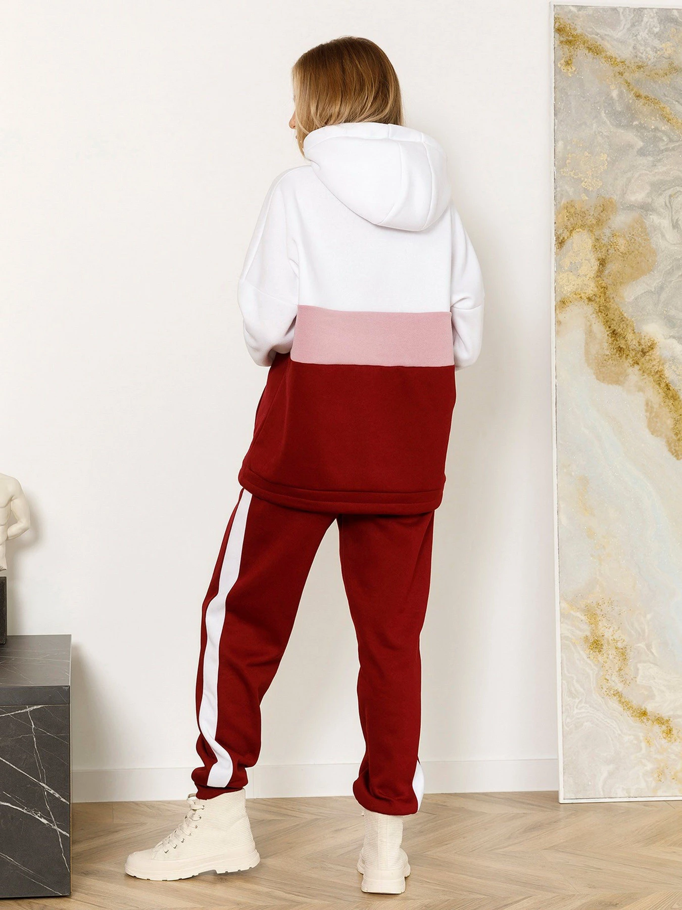 Костюмы ISSA Plus модель SA-357_burgundy Фото