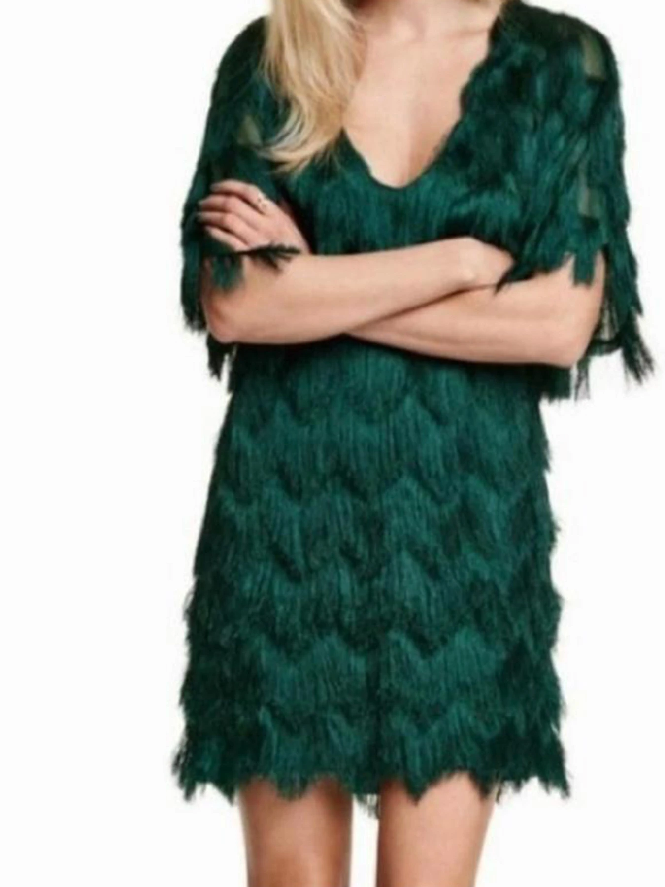 Платья H&M модель 3468702wer_Темно-зеленый Фото