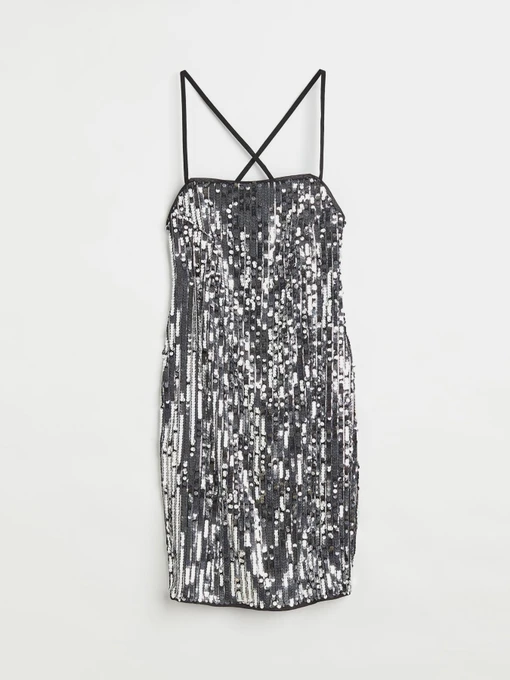 Платья H&M модель 1092323wer_Серебристый Фото