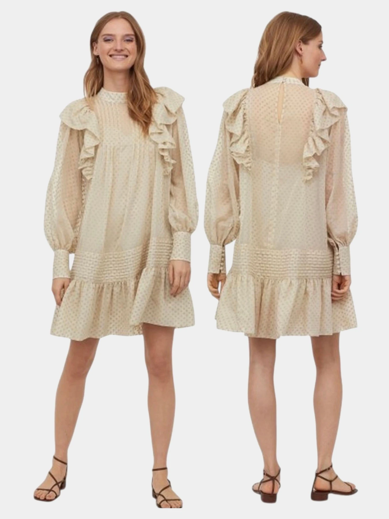 Платья H&M модель 8856171wer_Светло-бежевый Фото