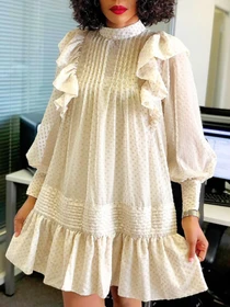 Платья H&M модель 8856171wer_Светло-бежевый Фото