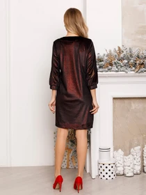 Платья ISSA Plus модель 11249_blackburgundy Фото